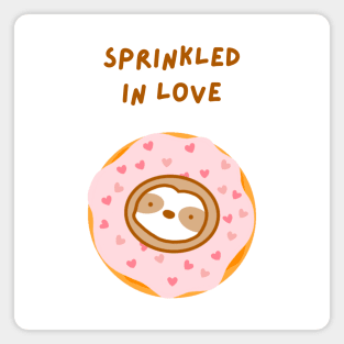 Sprinkled in Love Donut Sloth Magnet